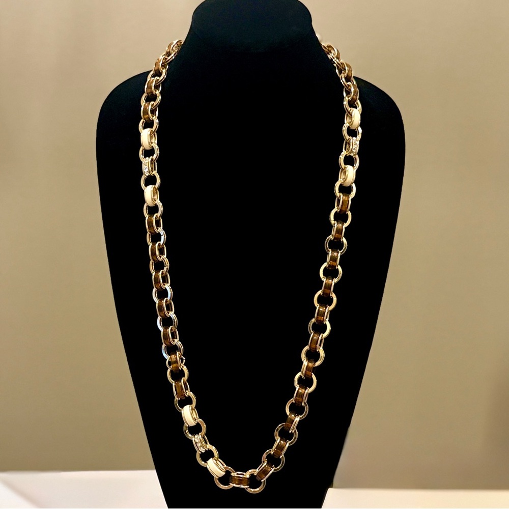 Talbots Gold and Tortoise Link Necklace - Picture 7 of 14